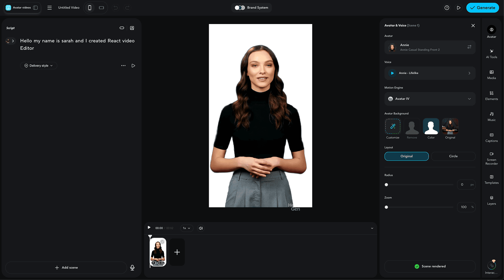 HeyGen AI avatar workflow