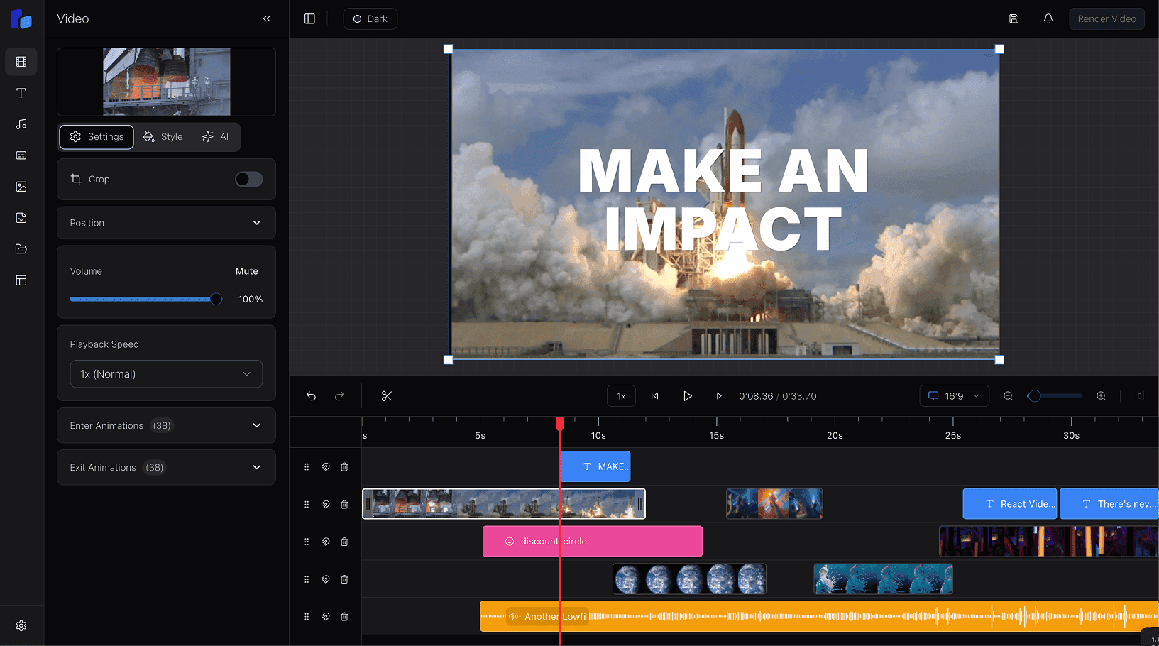 React Video Editor developer workspace